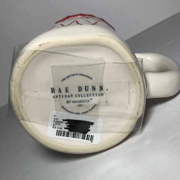 Rae Dunn- Snow Day Christmas Mug with Red Beanie Topper - Picture 5 of 5